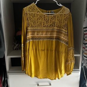 Anthropologie Bl-nk Sunshine Peasant Top 2X